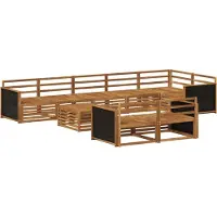 vidaXL Buiten bank set 9 st