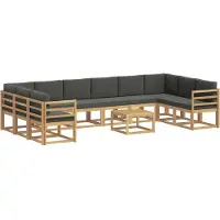 vidaXL Buiten bank set 11 st Wit en antracietkleurig