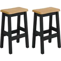 vidaXL Hoge barkruk EKAI, 2 stuks, zwart, 40 x 29 x 63 cm
