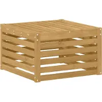 vidaXL Buiten Voetenbank Massief Acacia Hout Wit 59 x 59 x 37 cm