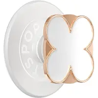 PopSockets , Smartphone PopGrip Premium Enamel Klaver Motief Stevige Bevestiging, Roségoud
