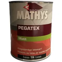 Mathys Pegatex - Hoogwaardige latex verf - waterbasis binnen en buiten - 1 L - RAL 7016 Antraciet