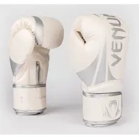 Venum Challenger 2.5 Bokshandschoenen – Wit/Zilver – 10 oz – PU Leer – Unisex Training & Sparring Gloves