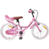 vidaXL Kinderfiets 18 Inch voor 5-7 jaar oud Licht Roze