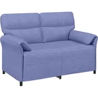 vidaXL Bankstel 2 st Jeans Blauw Stof