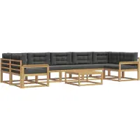 vidaXL Buiten bank set 6 st Wit en antracietkleurig
