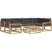 vidaXL Buiten bank set 5 st Wit en antracietkleurig