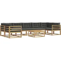 vidaXL Buiten bank set 6 st Wit en antracietkleurig