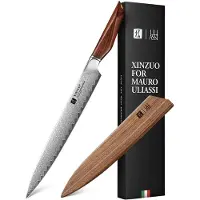 Xinzuo x Uliassi – Vleesmes Damascus 26 cm – Professioneel Keukenmes – Xing Series – Mauro Uliassi (3-sterren Michelin chef)