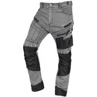 Neo Tools DENIM Serie - Werkbroek - Versterkt met Oxford - Grijs - Maat XL