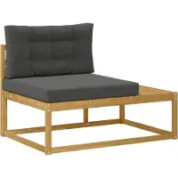vidaXL Buiten eindsofa met kussen Wit 115 x 83 x 73 cm Polyester