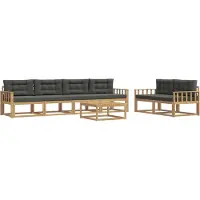 vidaXL Buiten bank set 6 st Wit en antracietkleurig