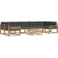 vidaXL Buiten bank set 6 st Wit en antracietkleurig
