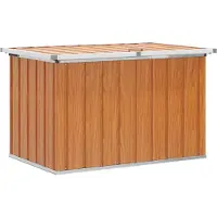 vidaXL Buitenopslagkist van hout, 109 x 67 x 65 cm, met verzinkte stalen details