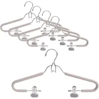 LONGZIMING -2-In-1 Kleiderbügel - Kledinghanger Met Clips - Broekenhouder - Geïntegreerde Clips Voor Veelzijdigheid - Ruimtebesparend Ontwerp - Houdt Kleding Kreukvrij En Ordelijk - 5 Stuks
