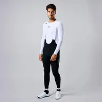 Acelera Pro Lange Fietsbroek Heren met Zeem - Thermo Wielerbroek Winter - Koersbroek met Bretels - Zwart - Maat XL