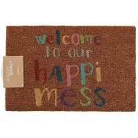 Boltze - Deurmat - Schoonloopmat - HappiMess - Welcome - Kokos - 60x40cm