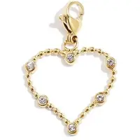 Yehwang Open Heart Charm | RVS (verkleurt niet) | Gouden Bedels | Bedels voor Armbanden en Kettingen | Leukste Bedels Voor Jou