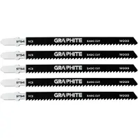 Graphite 57T541 - Jigsaw Blade Set - 9 TPI - HCS - T-schacht - 5 stuks