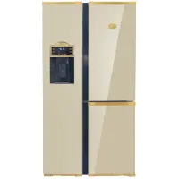 Gurari Retro- koelkast- Side-by-side KS 90300 ElfAD Bio-ivoorkleurige, No Frost 538 L 183 cm