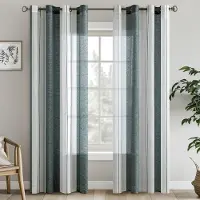 Unyqoos Stijlvolle en Moderne Transparante Gordijnen met Patroon voor de Woonkamer, Set van 2 Stuks, 140 x 225 cm