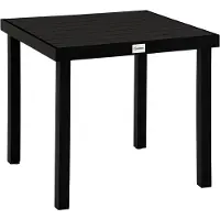 Outsunny Gartentisch Aluminium, Kunststoff Schwarz