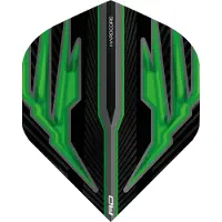 Red Dragon - Hardcore Radical Zwart en Groen extra dikke dart vluchten - 4 sets per pakket (12 dartvluchten in totaal)