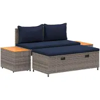 vidaXL Buiten bank set 4 -Seater 4 st 55 x 30 x 39 cm Rechthoekig