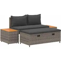vidaXL Buiten bank set 4 -Seater 4 st 55 x 30 x 39 cm Rechthoekig