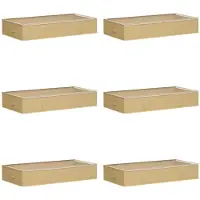 vidaXL Opbergdoos met transparant bovenraam 6 st Nonwoven stof 90 l