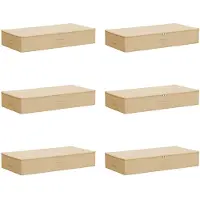 vidaXL Opbergbox 6 st Nonwoven stof 100 x 50 x 18 cm 90 l Crèmekleurig