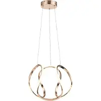 REALITY IMPORT LED hanglamp Clarence, roze goud, 40W, neutrale wit licht, 3200lm, metaal, afmetingen: 120x35x35cm, IP20, merk: Reality