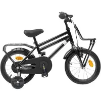 vidaXL Kinderfiets 14 Inch voor 3-5 jaar oud Zwart