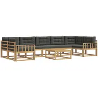 vidaXL Buiten bank set 6 st Wit en antracietkleurig