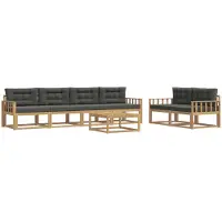 vidaXL Buiten bank set 6 st Wit en antracietkleurig