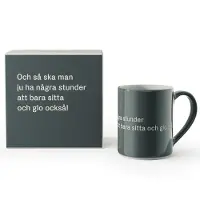 Design House Stockholm Astrid Lindgren mok, "och så ska man ju ha" Zweedse tekst