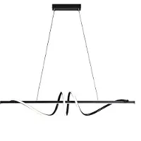 Toolight Lange zwarte LED hanglamp 120cm - Modern design