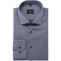 Casa Moda Strijkvrije overhemd Venti casual fit blauw met borstzak