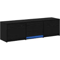 vidaXL TV-kast met LED-verlichting, 140 x 34 x 40 cm, zwart, eikenlook