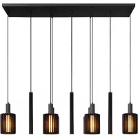 Lucide LAMBRES - Hanglamp - 6xE27 - Zwart