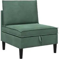 vidaXL Sofa met opslag Zeegroen Fluweel
