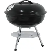 vidaXL Houtskool Grill 36,5 x 36,5 x 40 cm Zwart