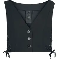 Killstar - Gothic Bodywarmer - Nexara Waistcoat - S tot XXL - voor Vrouwen - zwart - Maat XXL