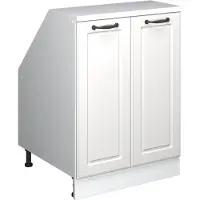 Vicco Keukenkast voor schuine wand R-Line Wit Landhuis 60 cm met 2 deuren, kastromp 60 cm diepte, Model 60275