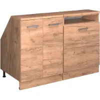 Vicco R-Line Keukenkast voor schuine wand – 120 cm Set van 2 kastrompen 60 cm diepte Krachtige eik goud
