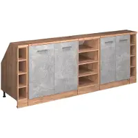 Vicco R-Line Keukenkast voor schuine wand – 210 cm Set van 5 kastrompen 60 cm diepte Beton