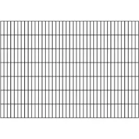 Alberts 661465 dubbelstaafmat hekwerk, kunststofgecoat, mat zwart, hoogte 140 cm