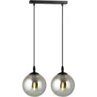 Emibig Hanglamp , 2x E14, 40W, COSMO 2, zwart, grafiet, model 712/2