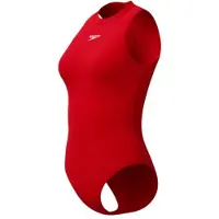 Speedo Endurance+ Hydrasuit Dames Sportbadpak - Badpak Dames met Hoge Bedekking - Zwempak Dames met Borstvoering - Sportbadpak Dames met Ritssluiting - Rood - 38