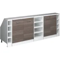 Vicco R-Line Keukenkast voor schuine wand – 210 cm Set van 5 kastrompen 60 cm diepte Edel grijs
